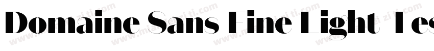Domaine Sans Fine Light Test Regula字体转换